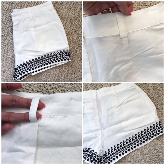 Parker Embroidered Linen Shorts - Picture 6 of 8